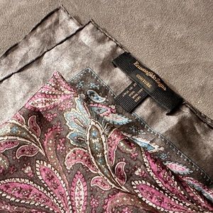 Authentic Ermenegildo Silk Couture Pocket Square. Oversized and stunning.
